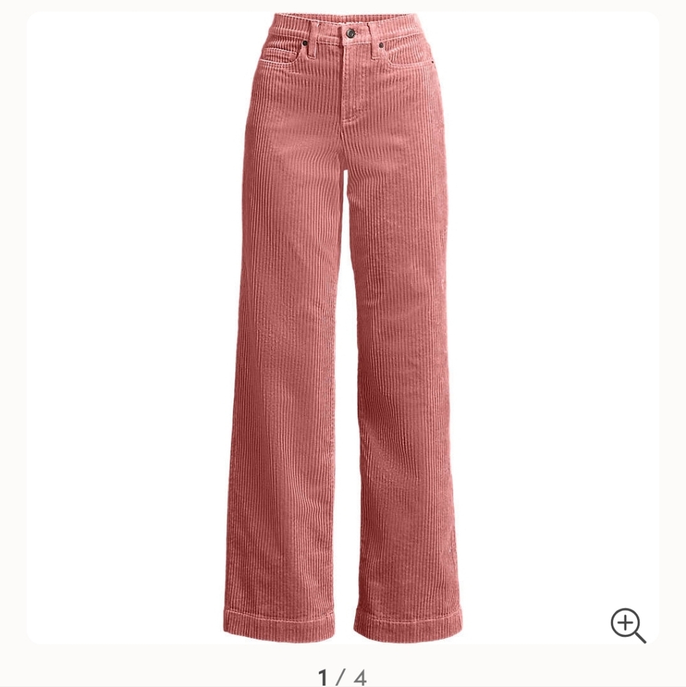 Lands End Women's Pink Corduroy Jeans